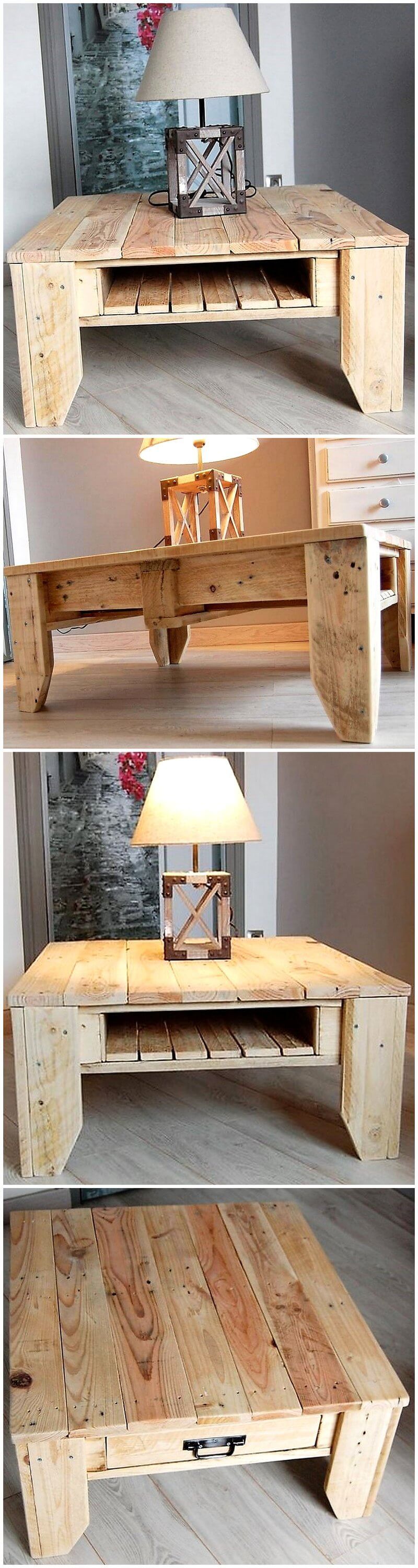 recycled pallet wooden table