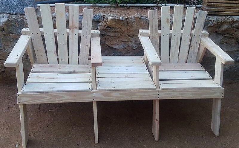 wood pallet chair set