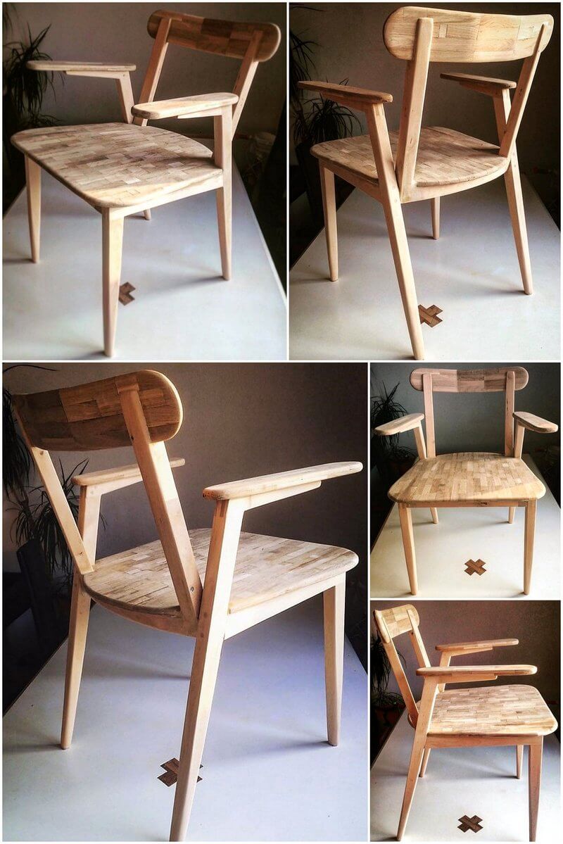 wood pallet chaise chair